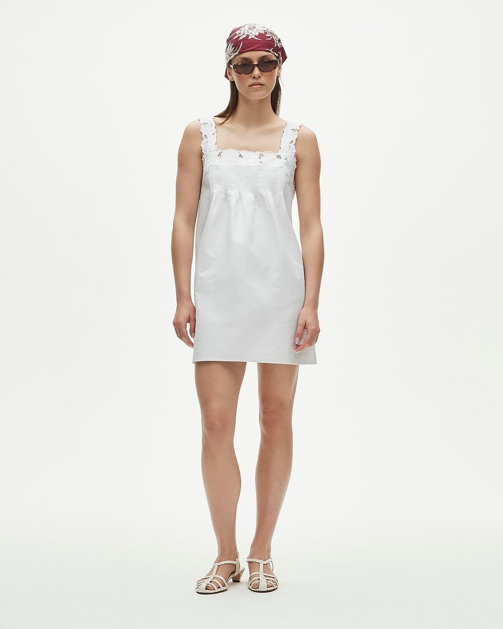 J.Crew Ondine White Romantic Mini Dress Double Cotton Poplin XS
